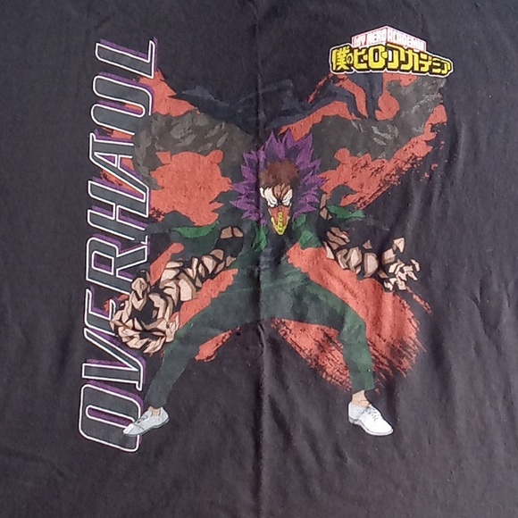 Hot Topic My Hero Academia T-Shirt Black Size L OVERHAUL - Picture 2 of 4